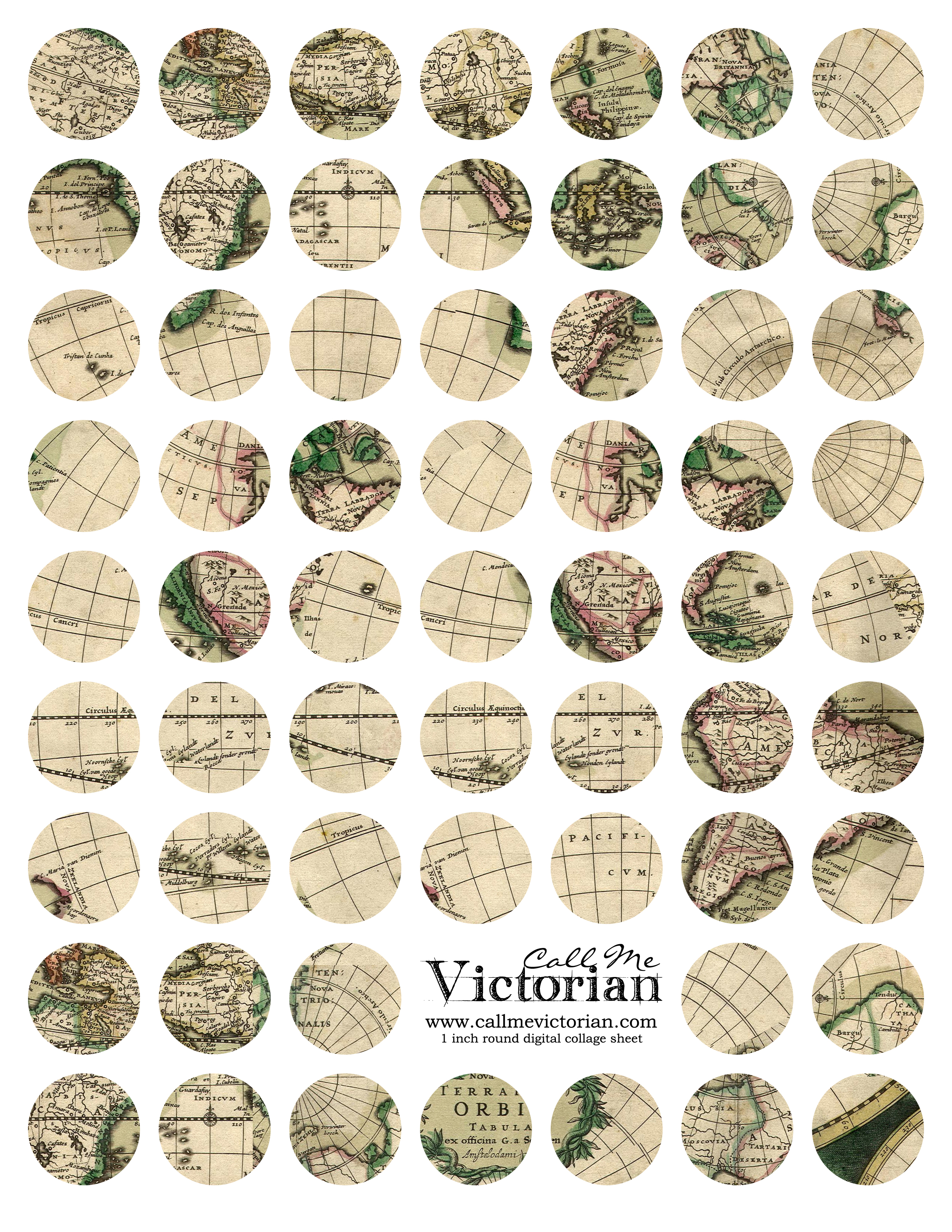 Free Digital Collage Sheet Vintage Maps Call Me Victorian