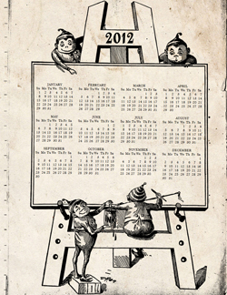 year 2012 calendar