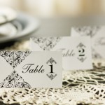 wedding table number cards