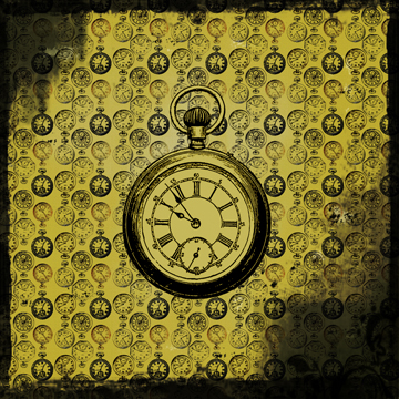 distressed pocketwatch scrapbook paper