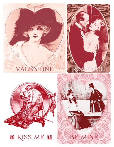 Free Antique Victorian Valentine Postcards for Valentine's Day