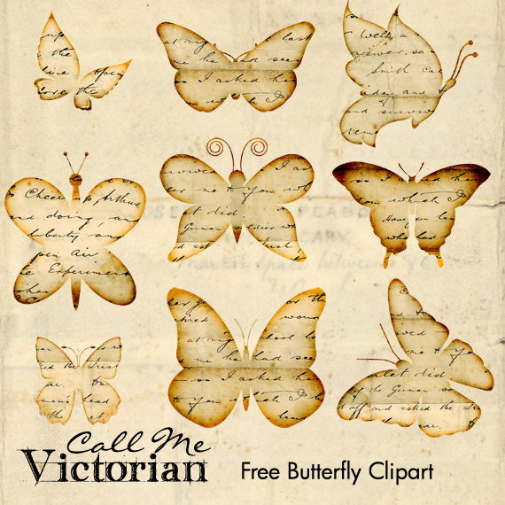 free vintage butterfly clipart - photo #23