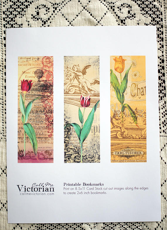 Free Printable Bookmarks Call Me Victorian