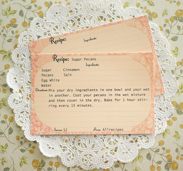 free printable recipe cards A free set of three 4 6 printable recipe cards