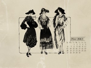 may 2012 vintage fashion desktop wallpaper calendar
