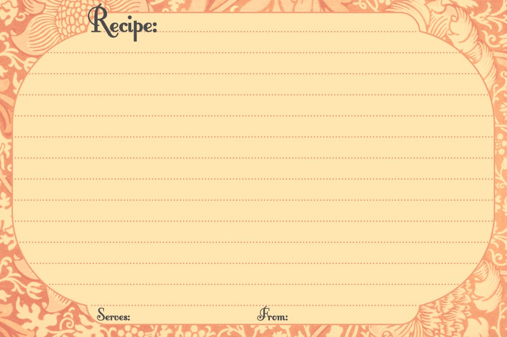 Index Card Recipe Cards