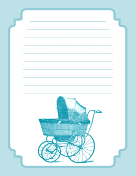 blue baby shower invite