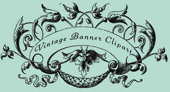 free clipart banner vintage - photo #2