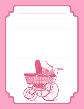 pink baby shower printable