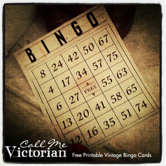 printable vintage bingo cards
