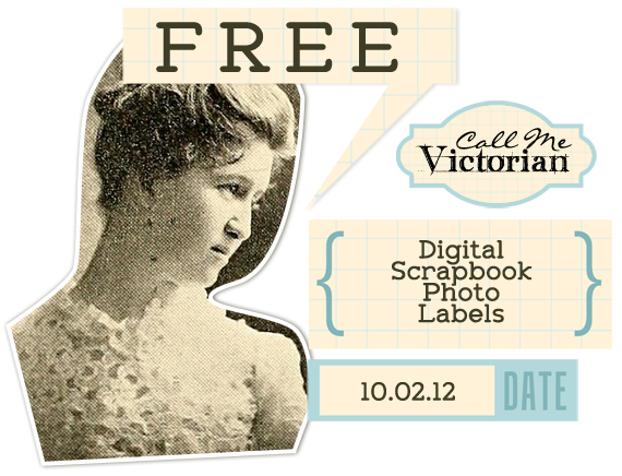 free digital scrapbook photo labels