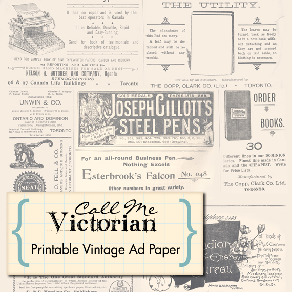 Printable Scrapbook Paper Call Me Victorian 