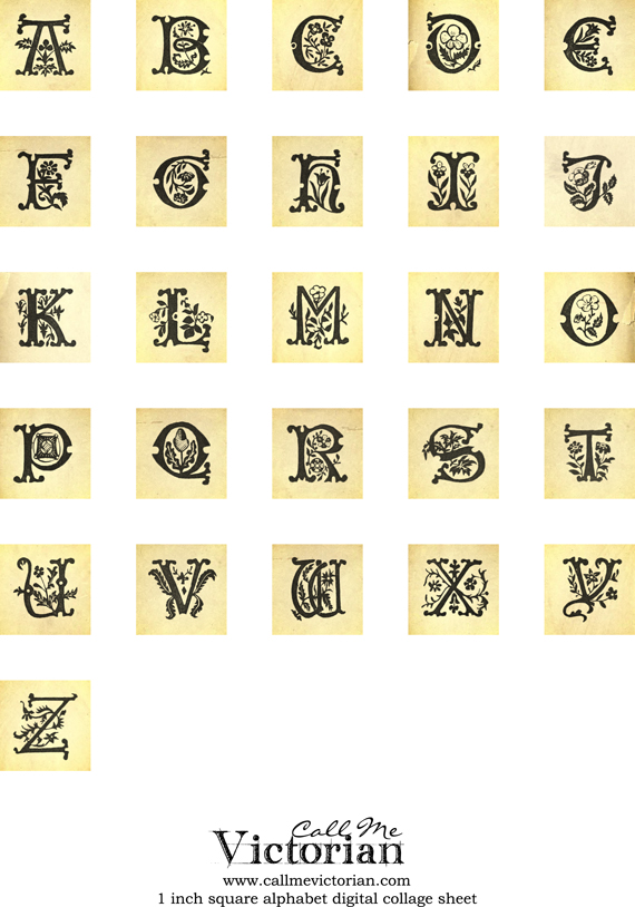 alphabet collage sheet