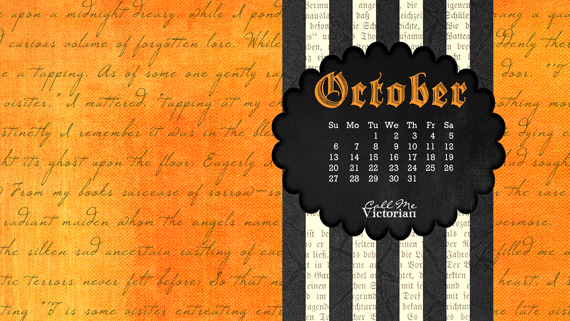 October 2013 Desktop Calendar Wallpaper