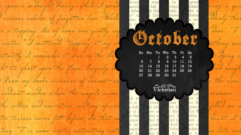 October 2013 Desktop Calendar Wallpaper large
