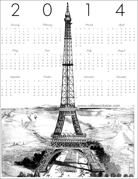 2014 calendar paris