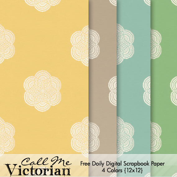 doily digital scrapbook paper