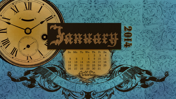 January 2014 desktop calendar