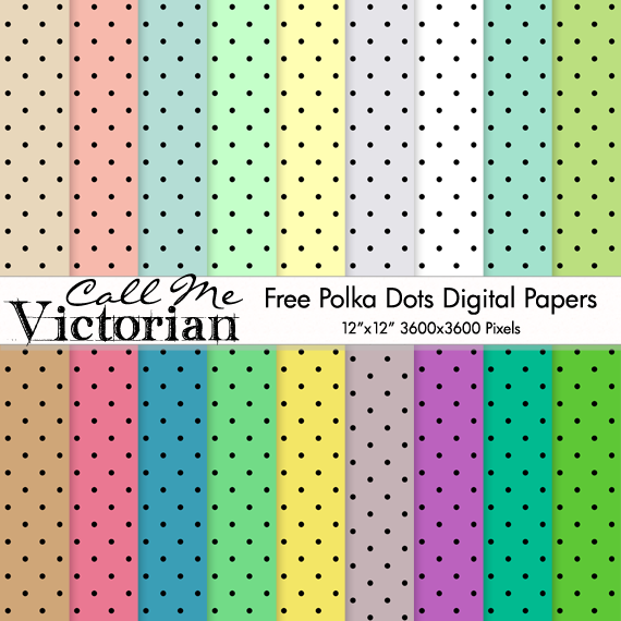 Free Polka Dot Digital Scrapbook Paper Pack Call Me Victorian
