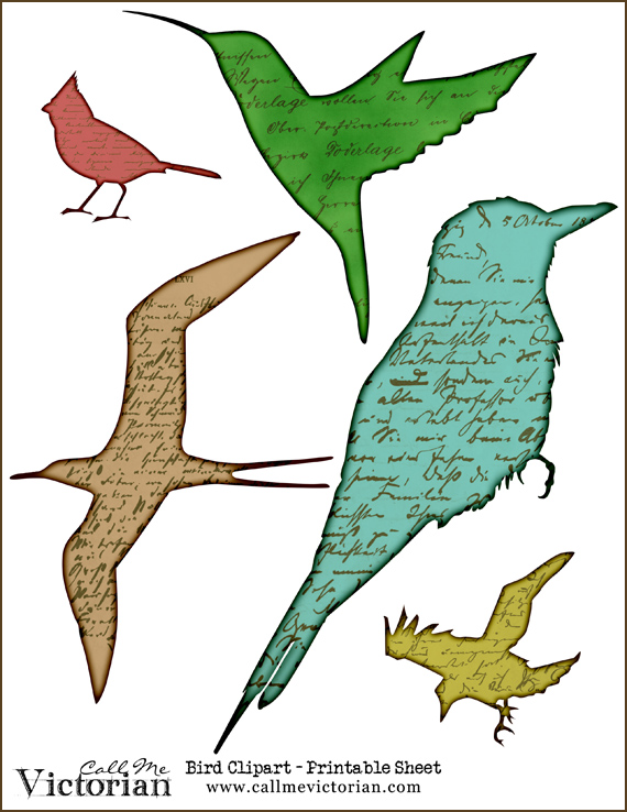 vintage bird clipart