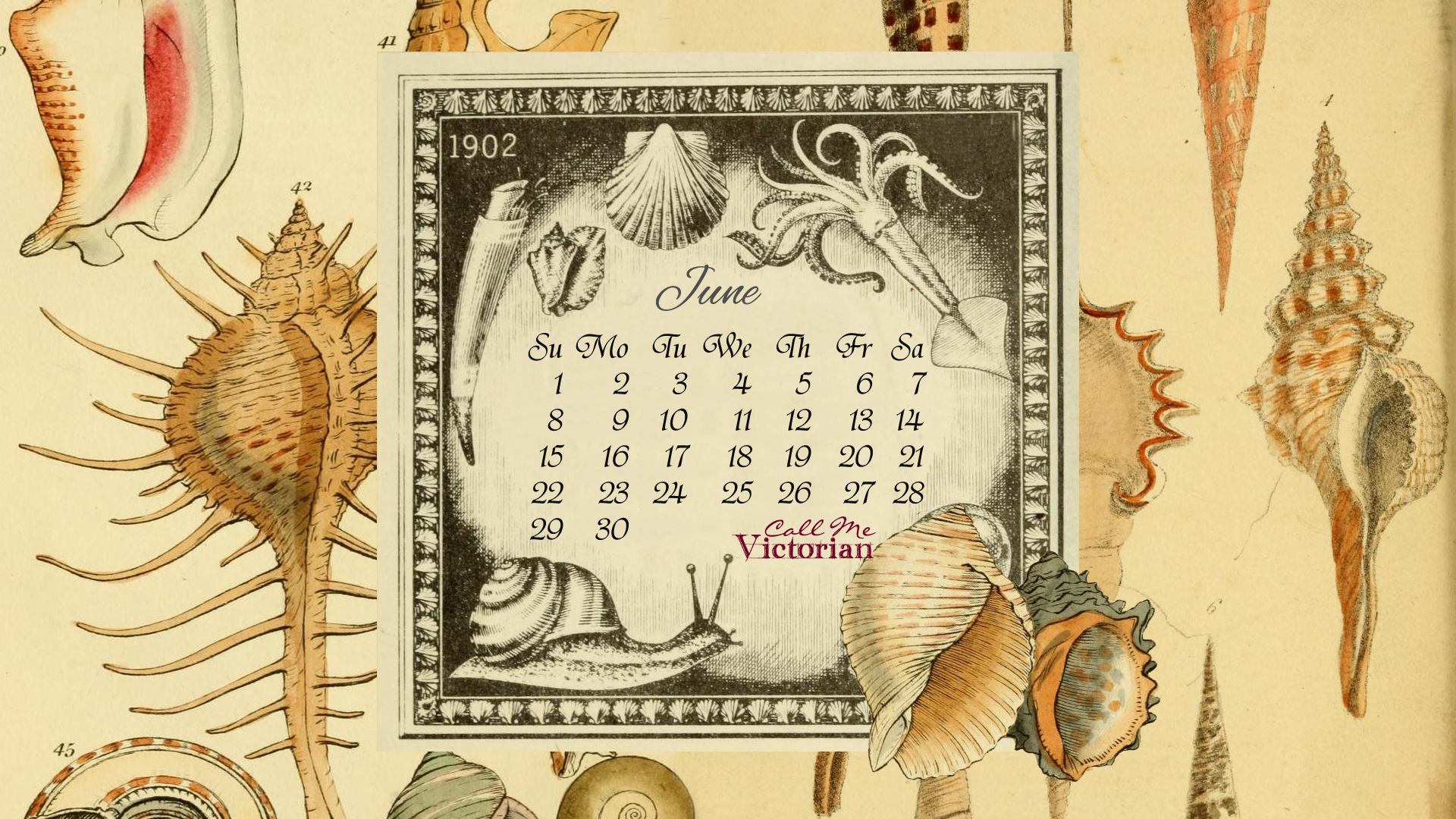 June 2014 Desktop Calendar Wallpaper | Call Me Victorian
