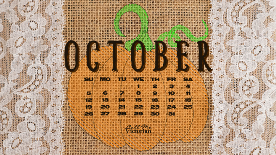 October 2014 Desktop Calendar Wallpaper