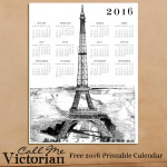 free 2016 printable calendar