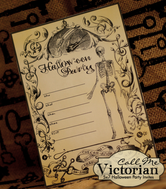 Free Printable Halloween Party Invitations | Call Me Victorian