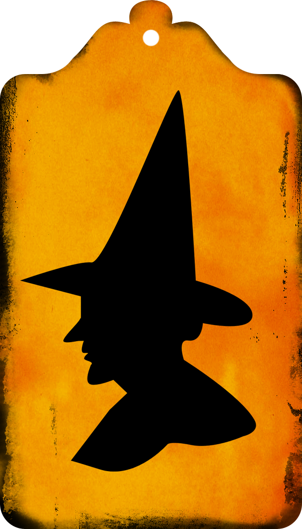 Free Witch Silhouette Tags & Clipart | Call Me Victorian
