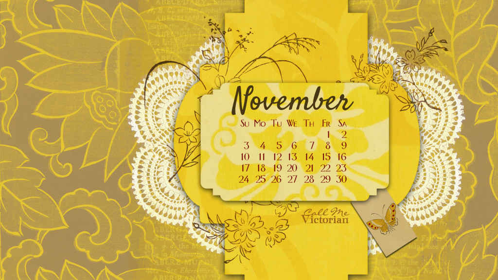 November 2013 Desktop Calendar Wallpaper – Call Me Victorian